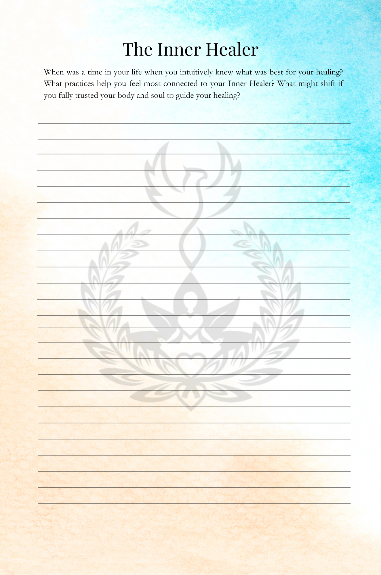 Awaken the Healer Inspirational Workbook Awaken the Healer