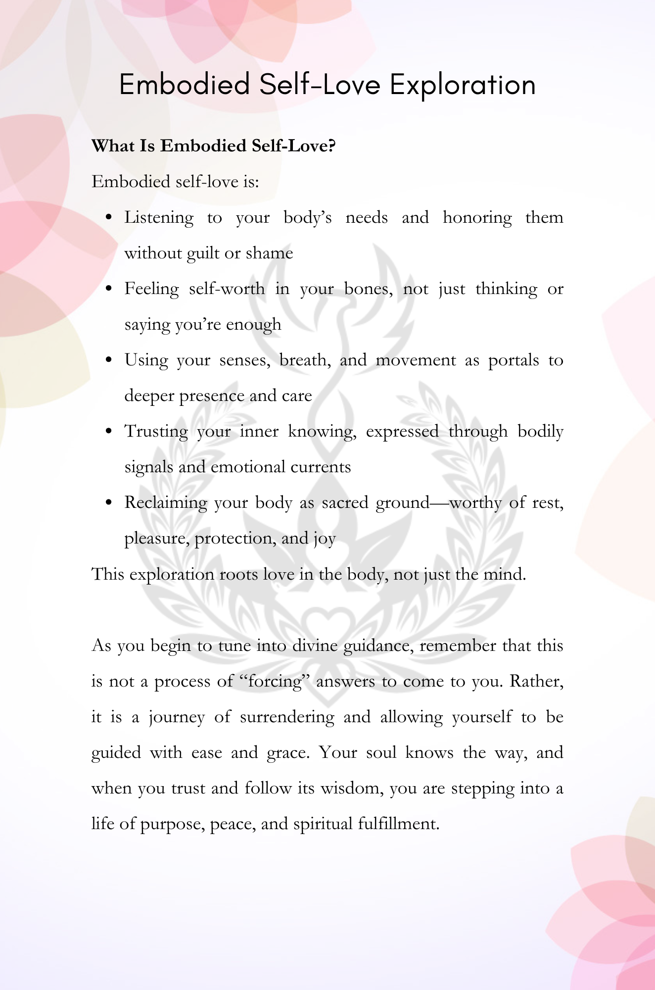 The Sacred Self-Love Inspirational Digital Workbook The Sacred Self-Love Inspirational Digital Workbook - Image 3