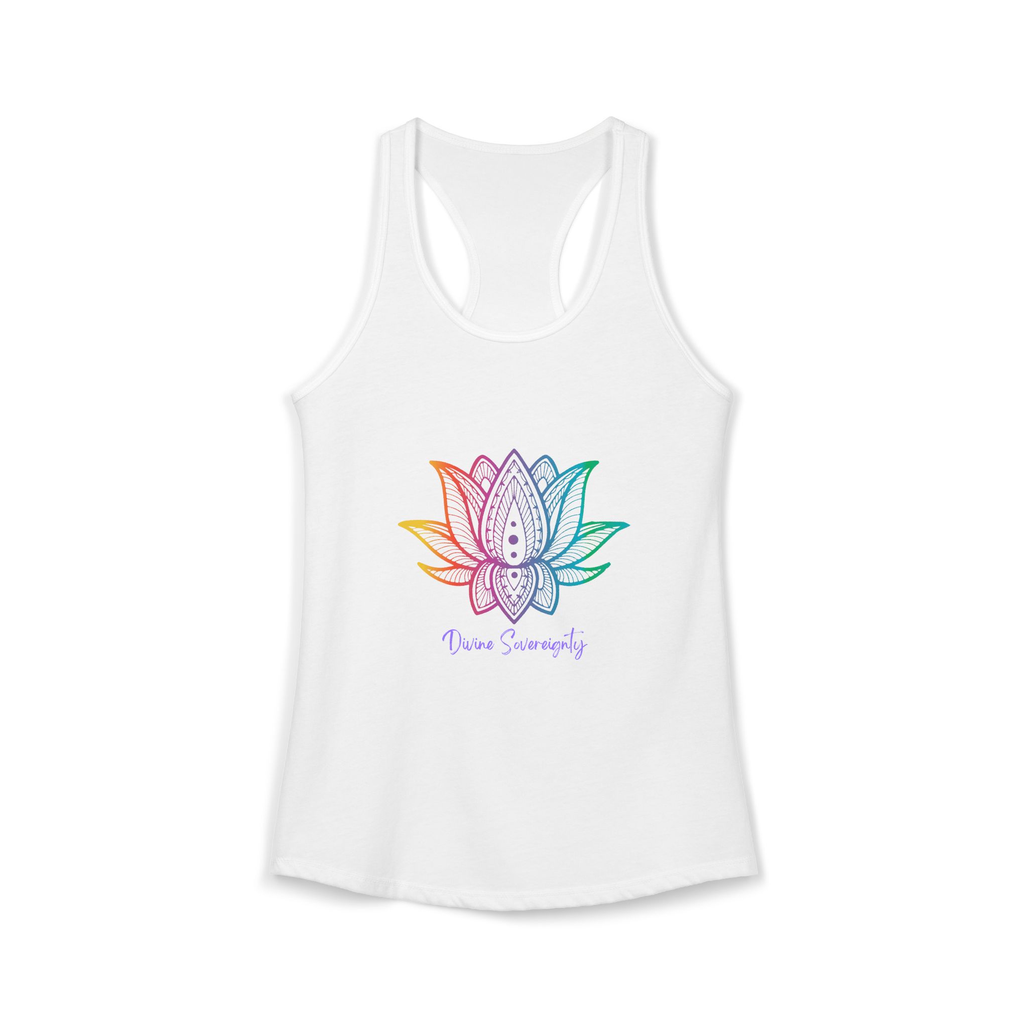 Rainbow Lotus Racerback Tank Rainbow Lotus