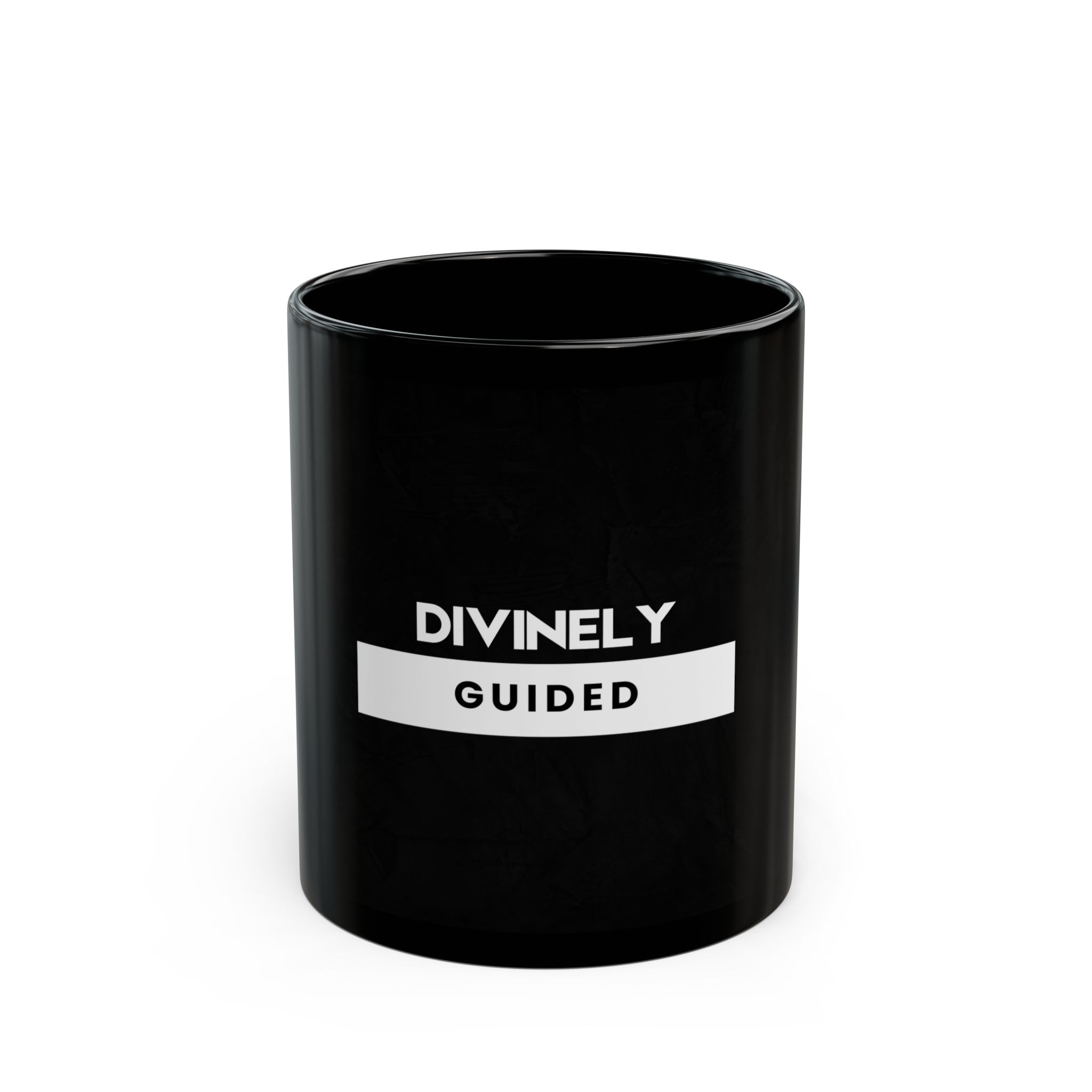 Divinely Guided Black Ceramic Mug Divinely Guided Black Ceramic Mug