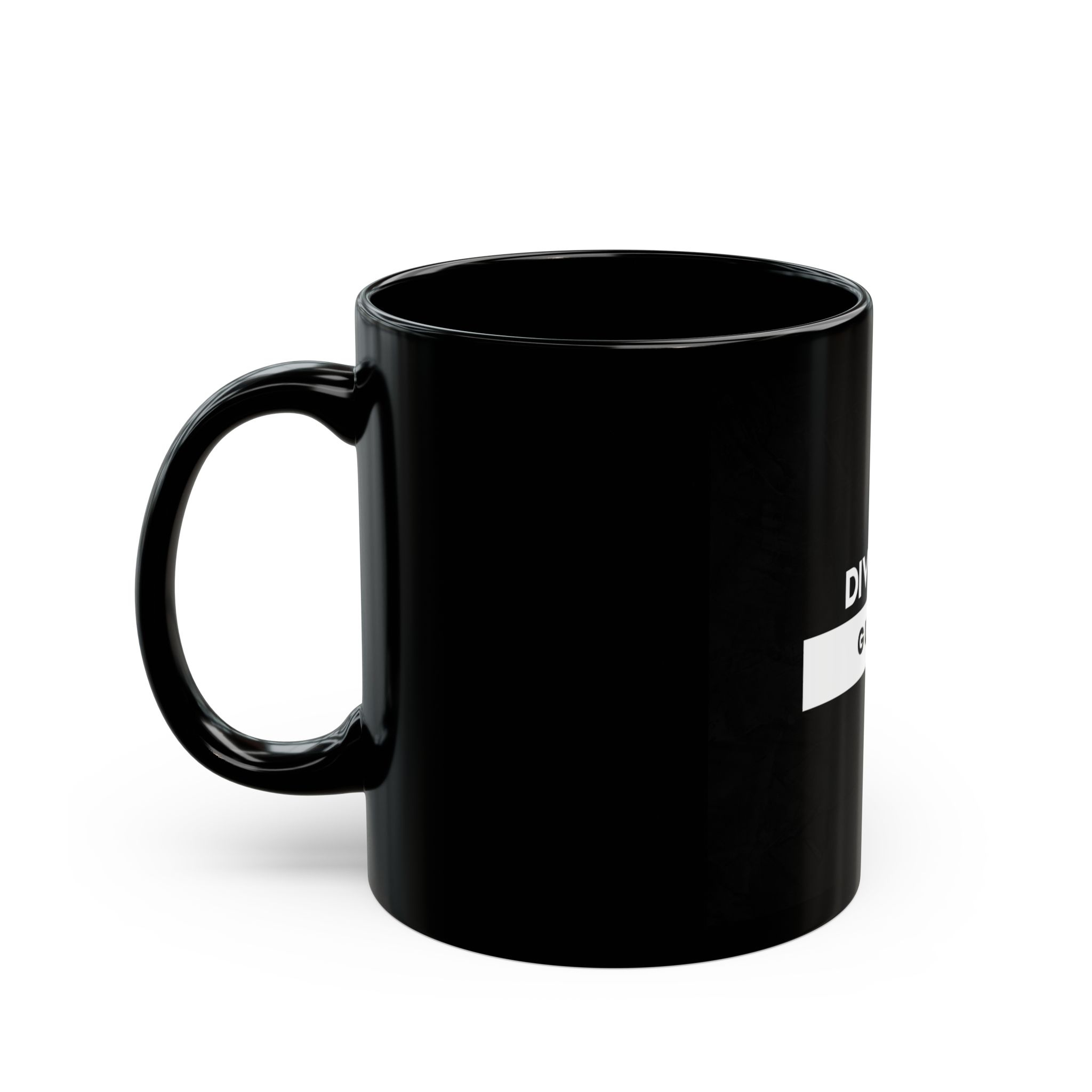 Divinely Guided Black Ceramic Mug Divinely Guided Black Ceramic Mug - Image 3
