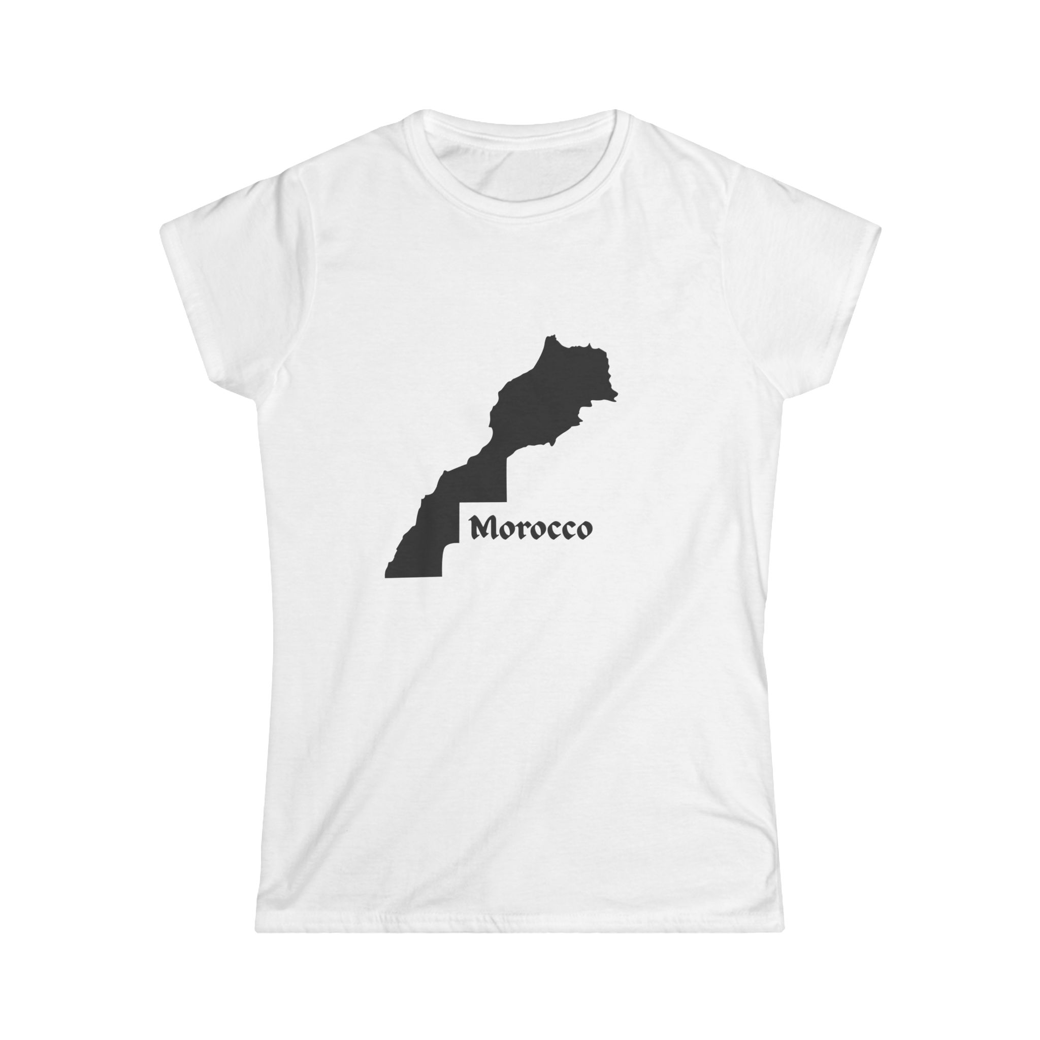 On the Map Morocco Black Tee Map Morocco