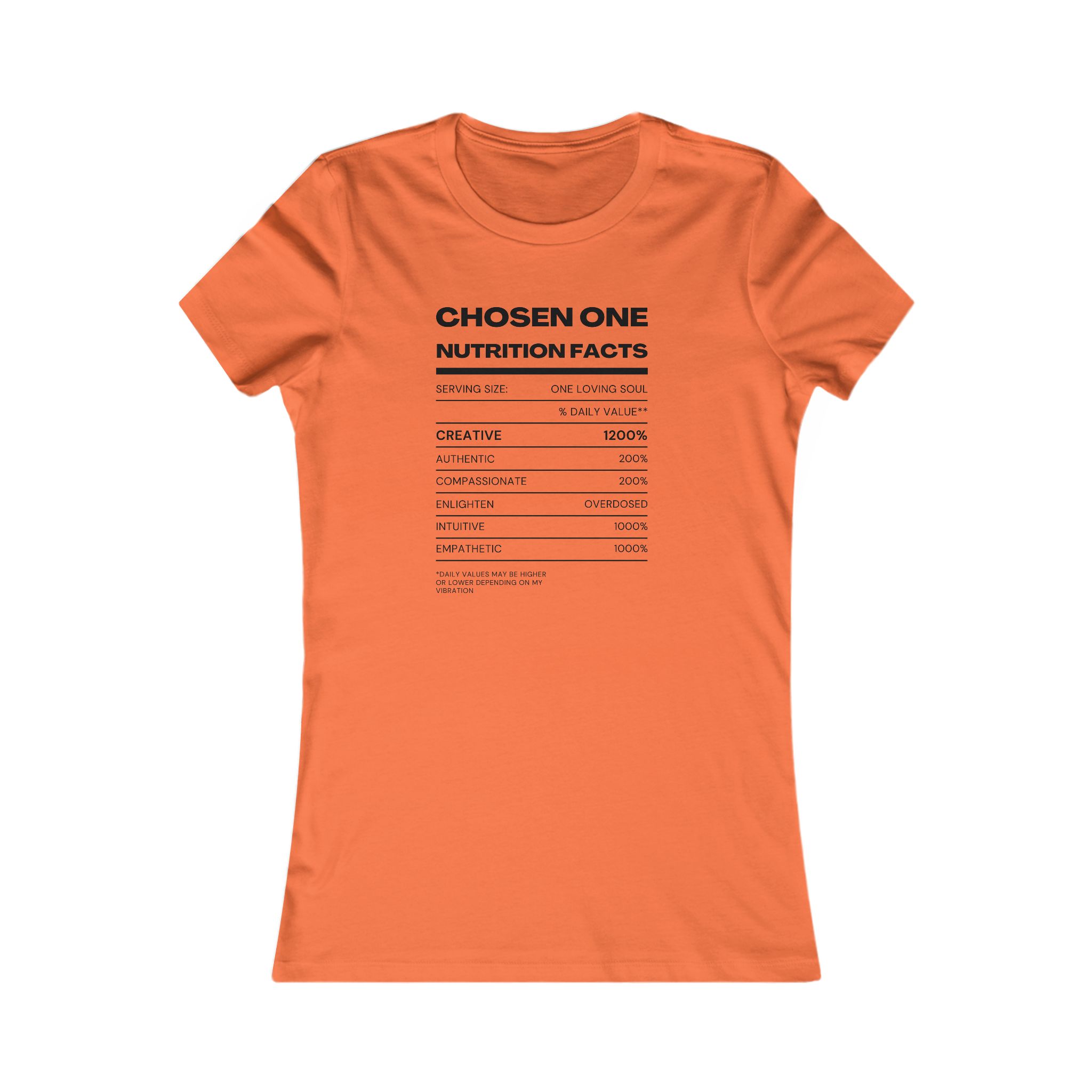 Chosen One Nutrition Facts Tee Chosen One Nutrition Facts Tee - Image 3