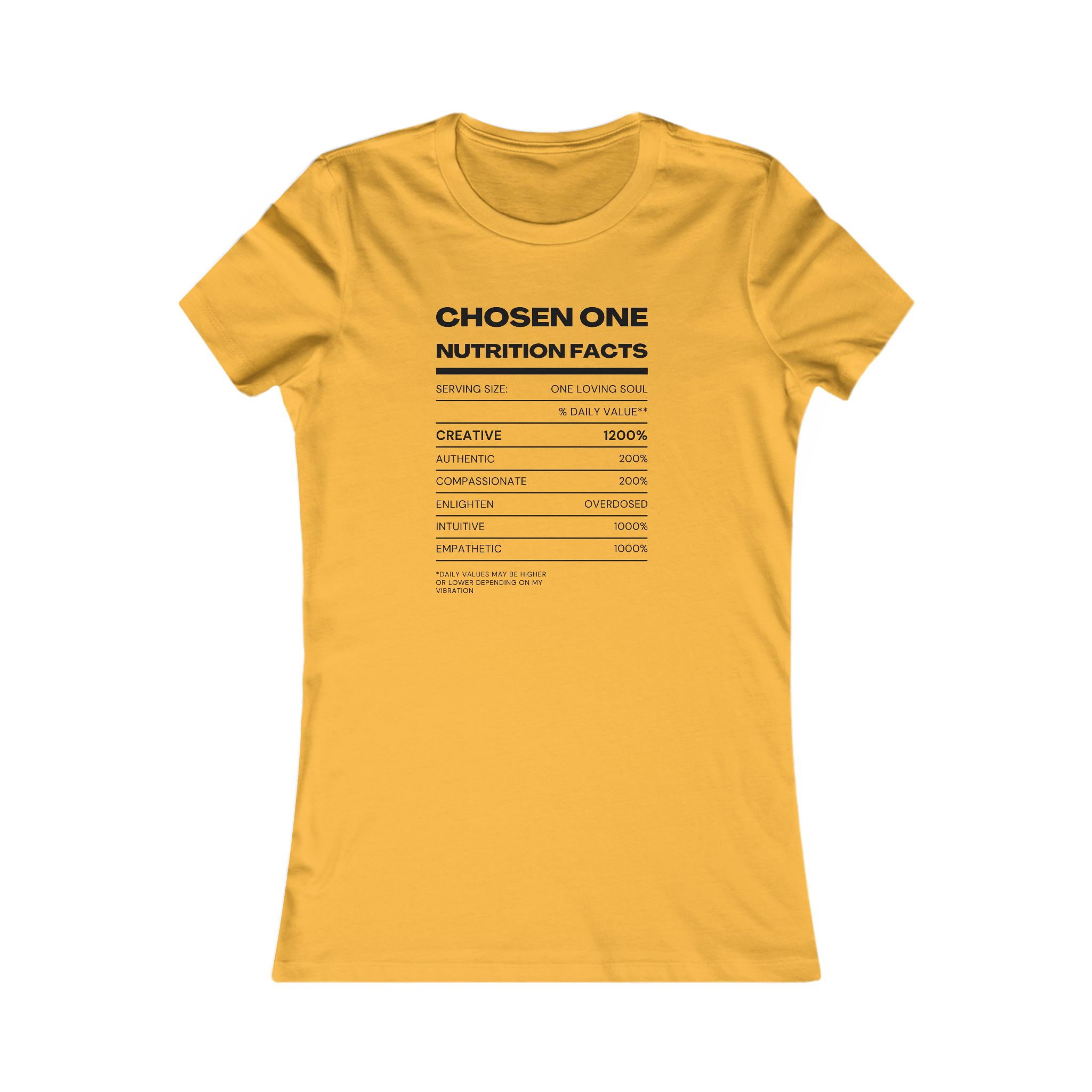 Chosen One Nutrition Facts Tee Chosen One Nutrition Facts Tee - Image 5