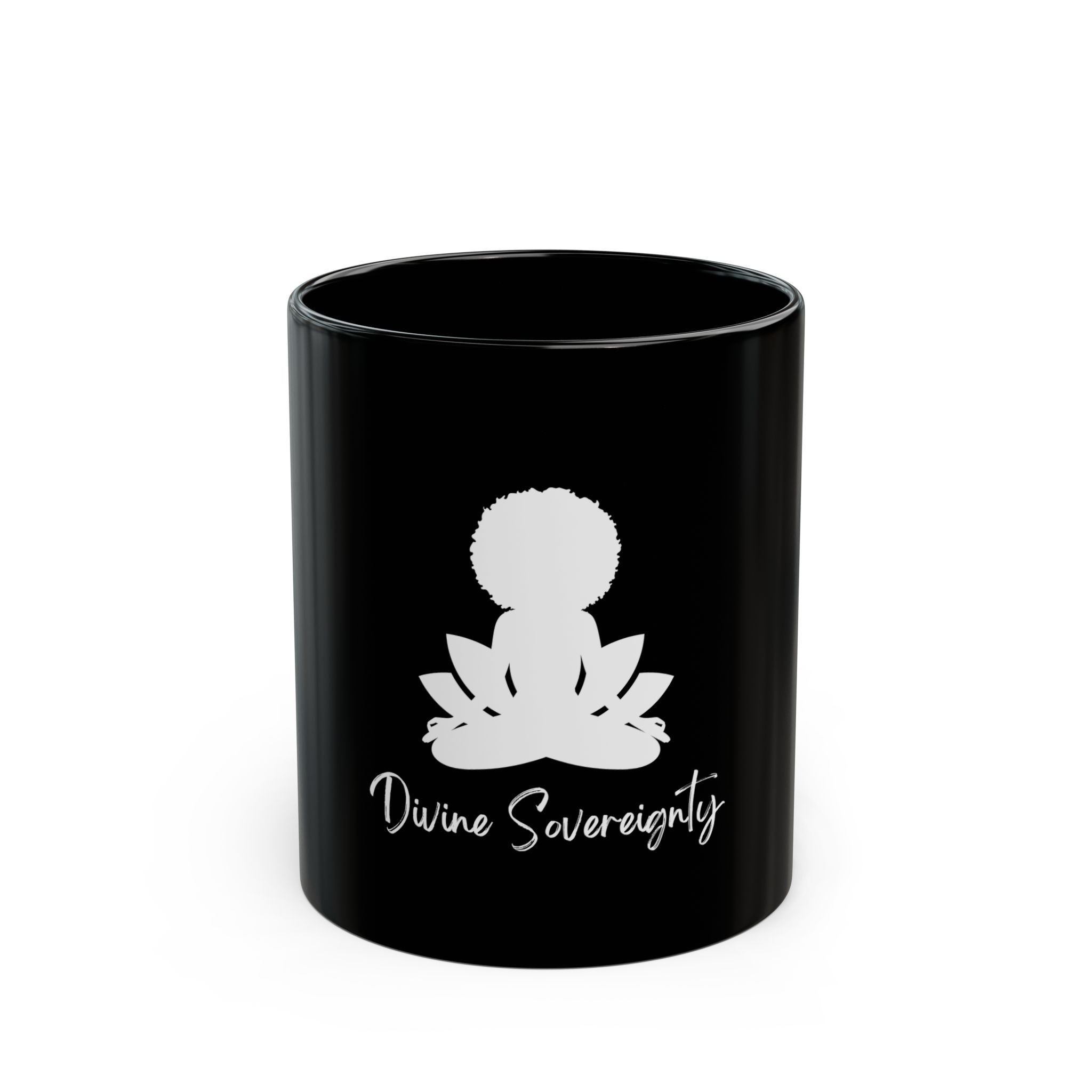 Goddess Meditate Black Ceramic Mug Goddess Meditate Black Ceramic Mug